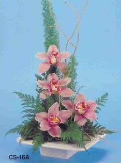  Mersin cicek , cicekci  vazoda 4 adet orkide 